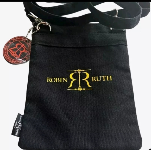 NWT Robin Ruth Bahamas Crossbody Bag/Coin Pouch Zippered Canvas Cotton 2Pc - Picture 2 of 9